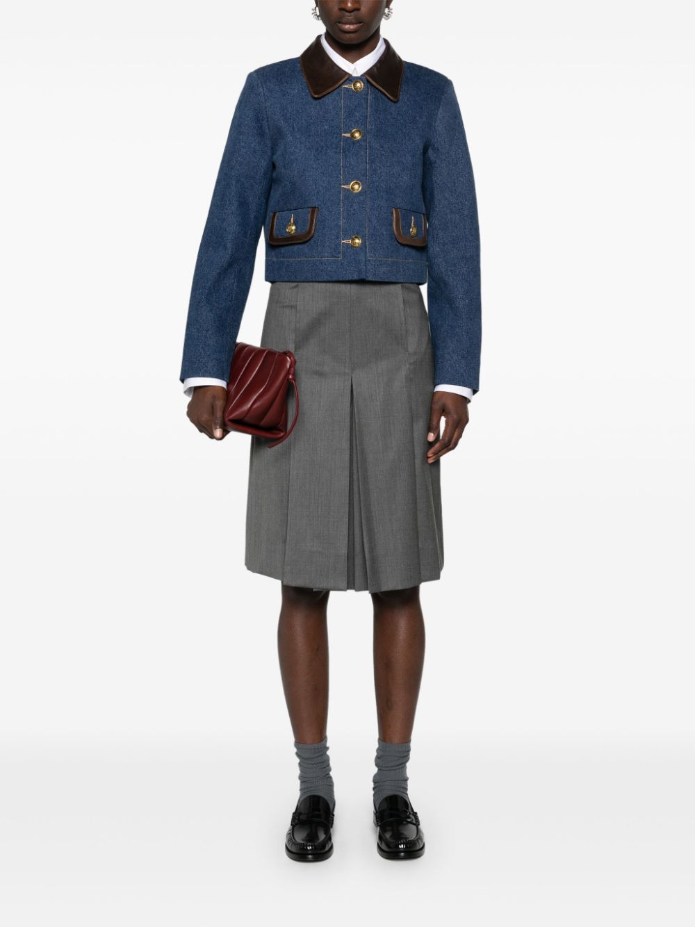 SANDRO cropped denim jacket - Image 2