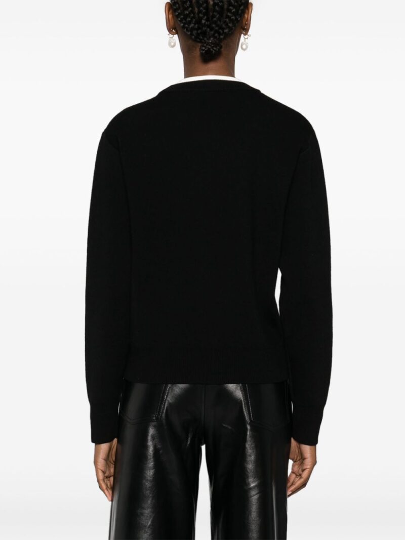 SANDRO  logo-embroidered crew-neck jumper
