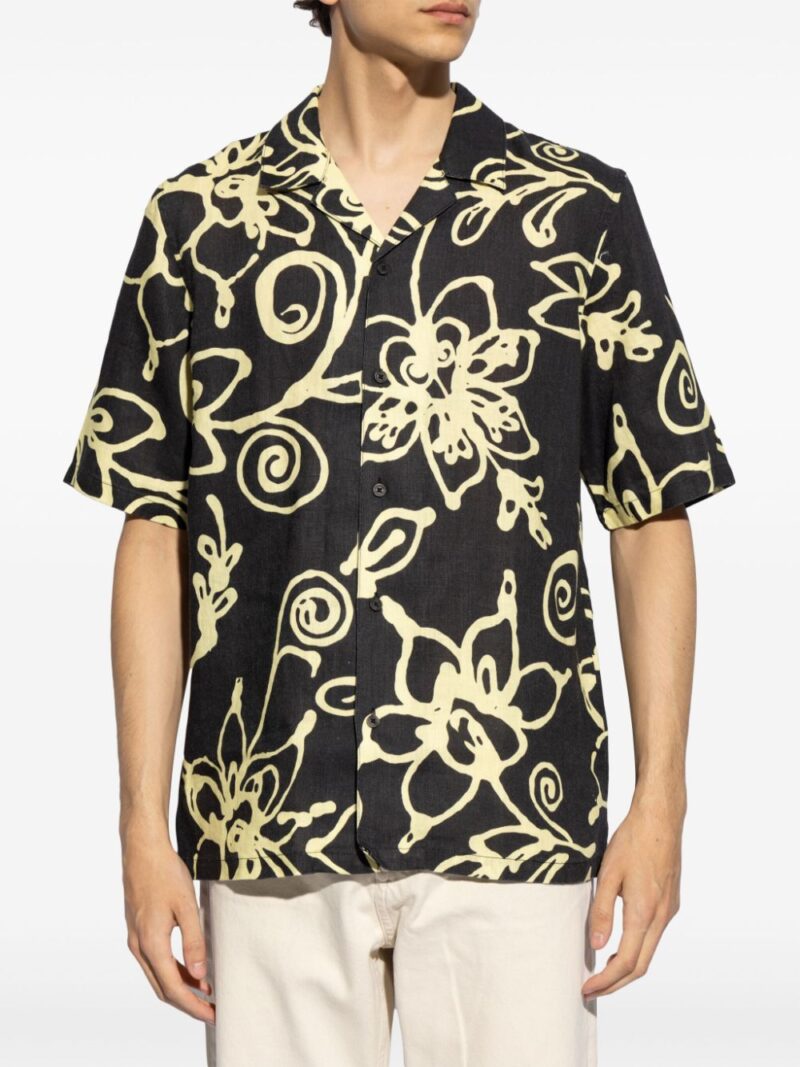 SAMSOE SAMSOE  floral-print linen shirt