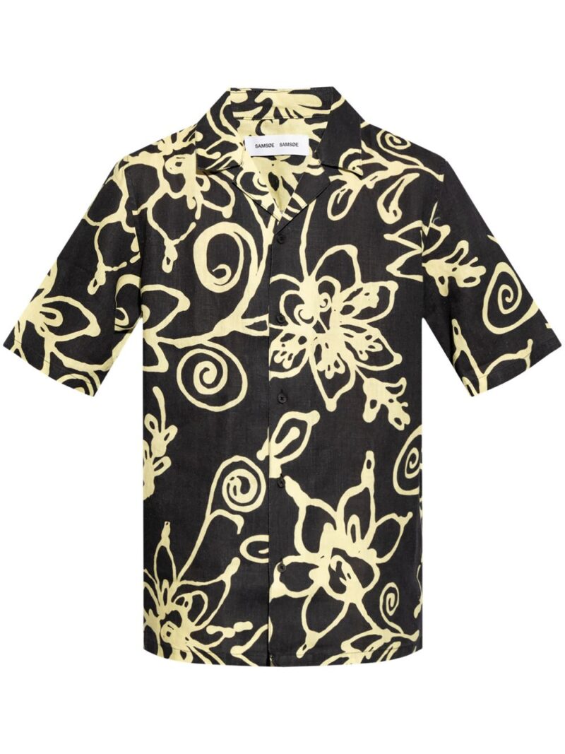 SAMSOE SAMSOE  floral-print linen shirt