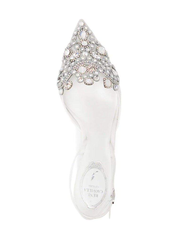 René Caovilla  Veneziana 50mm crystal slingback pumps