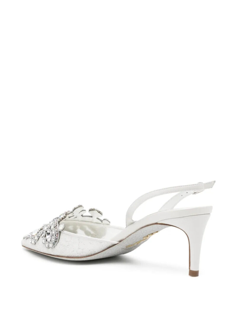 René Caovilla  Veneziana 50mm crystal slingback pumps