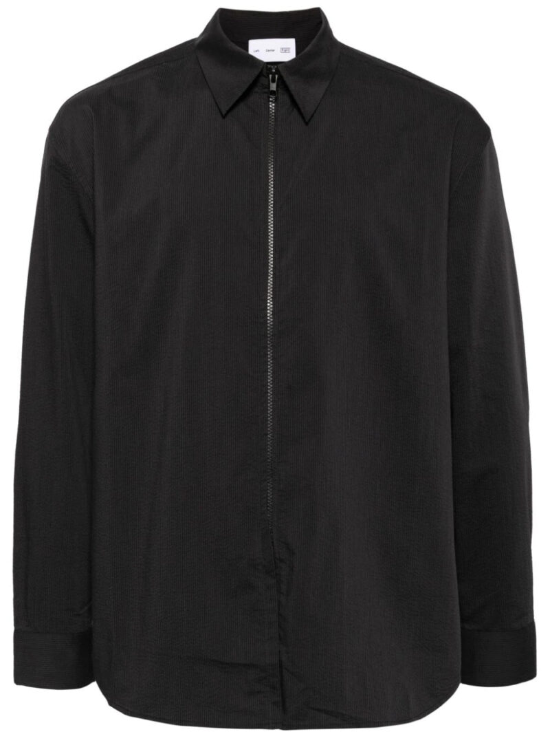 Post Archive Faction  zip fastening crepe shirt