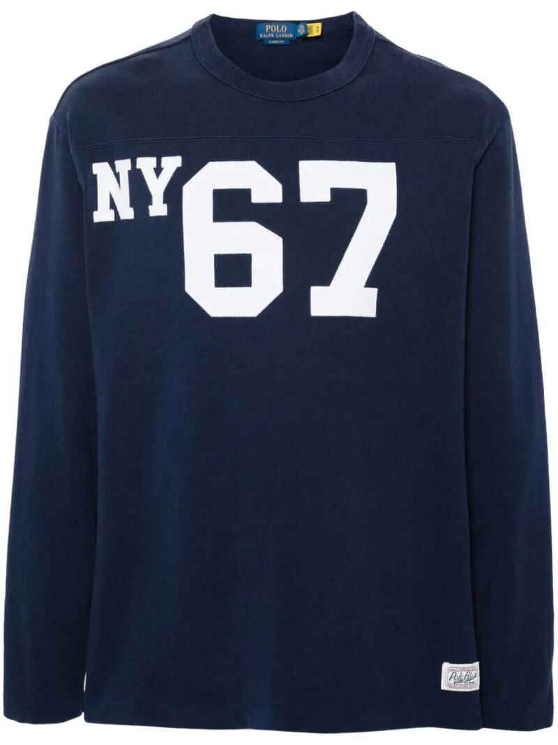 Polo Ralph Lauren  number-patches cotton sweatshirt