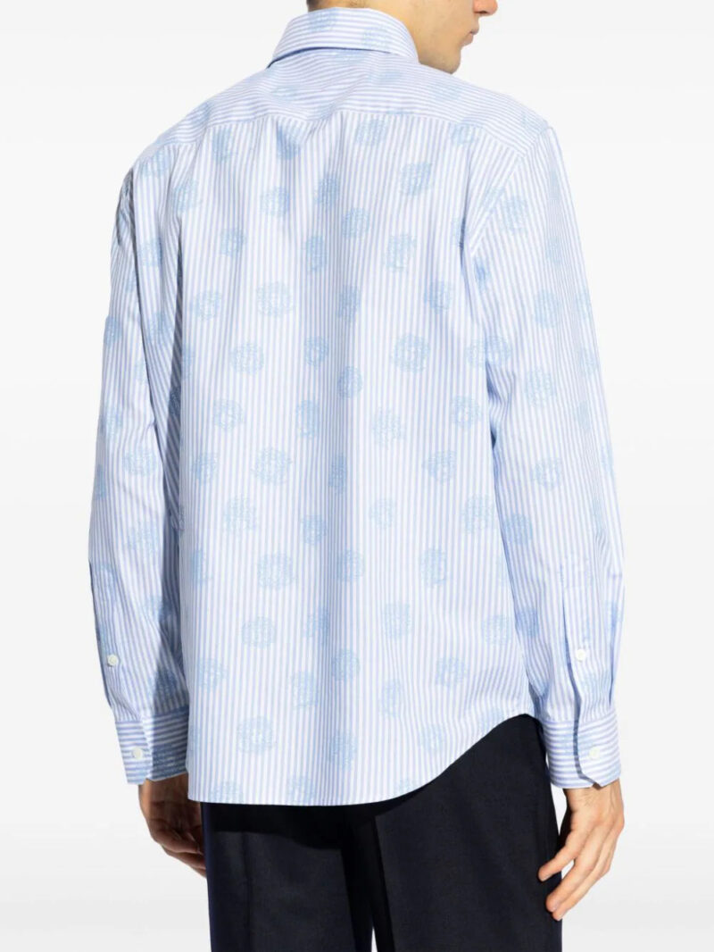 Versace Medusa striped shirt