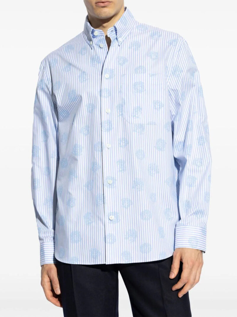 Versace Medusa striped shirt