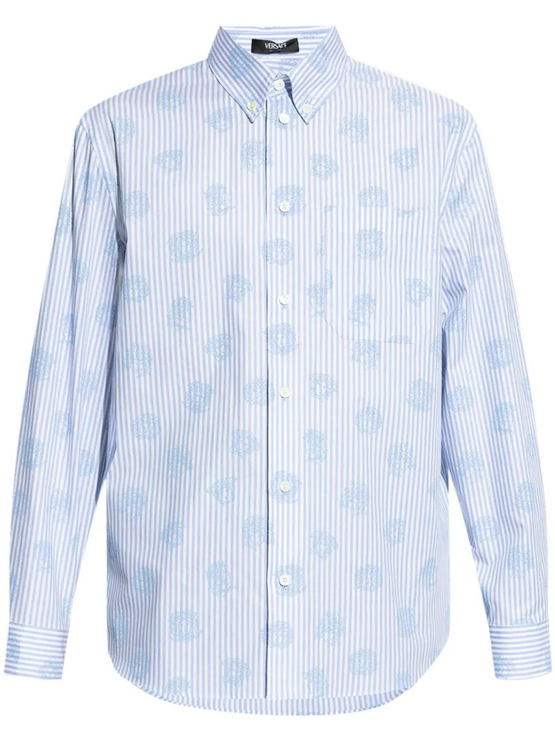 Versace Medusa striped shirt