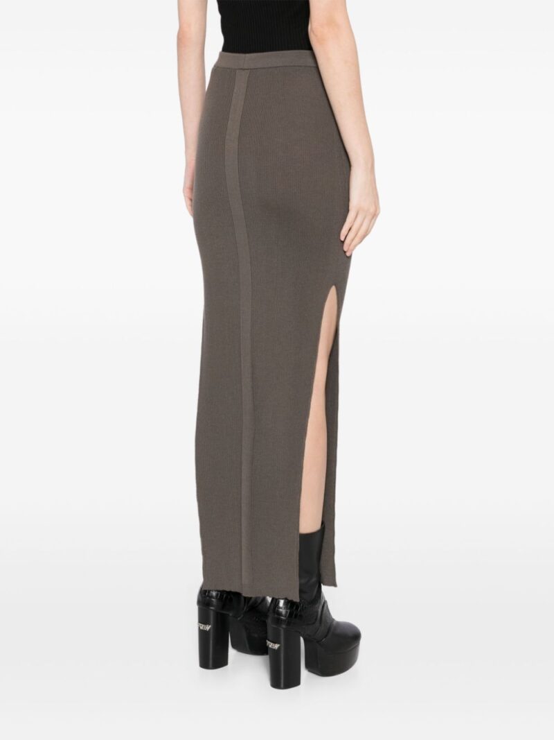 Rick Owens  ribbed knitted skirt