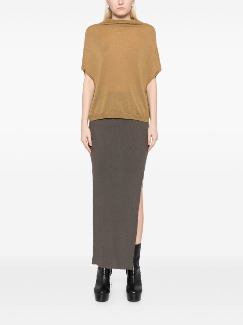 Rick Owens  ribbed knitted skirt