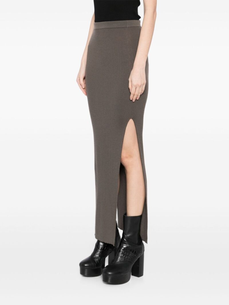 Rick Owens  ribbed knitted skirt
