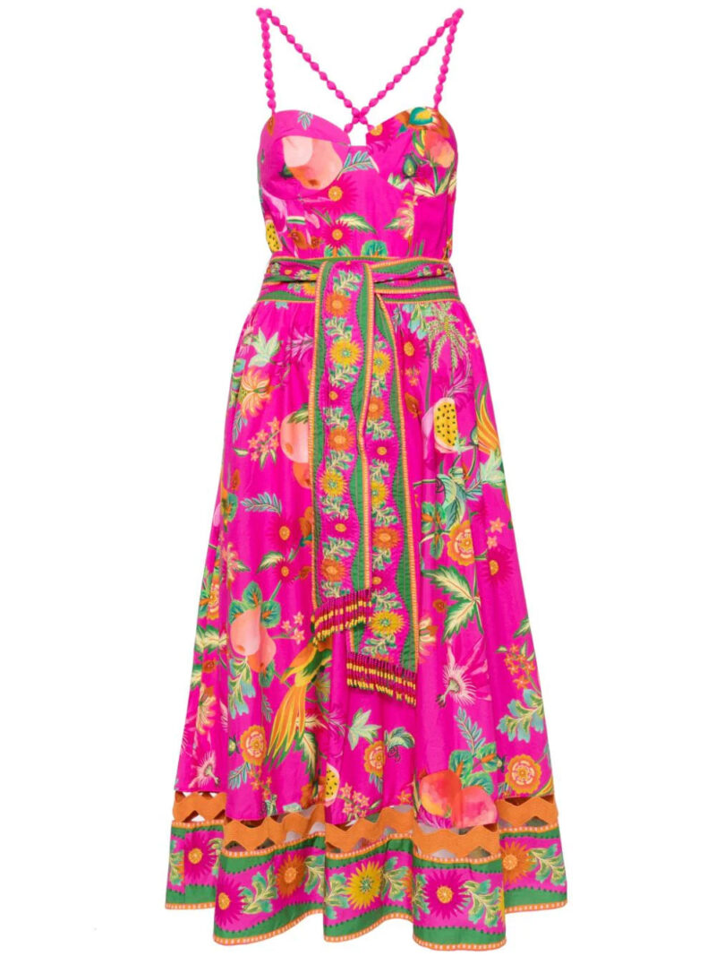 FARM Rio  delicate fruit garden cotton midi dress