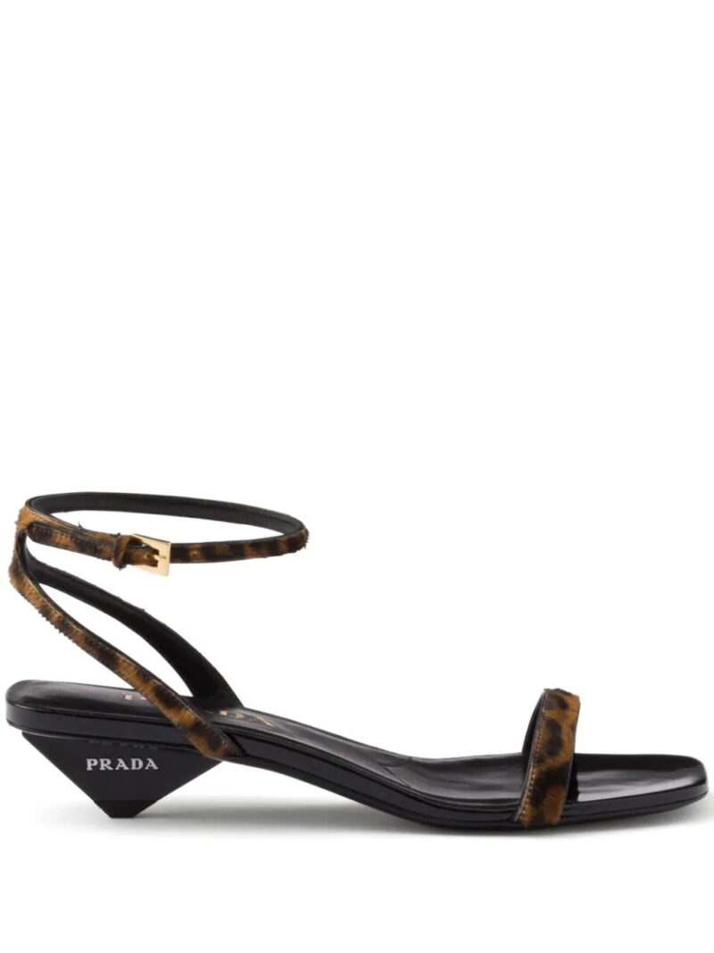 Prada  35mm printed leather sandals