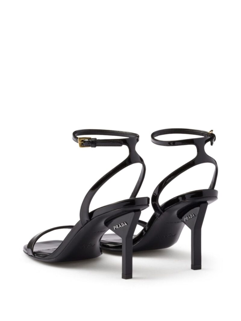 prada  85mm patent-leather sandals