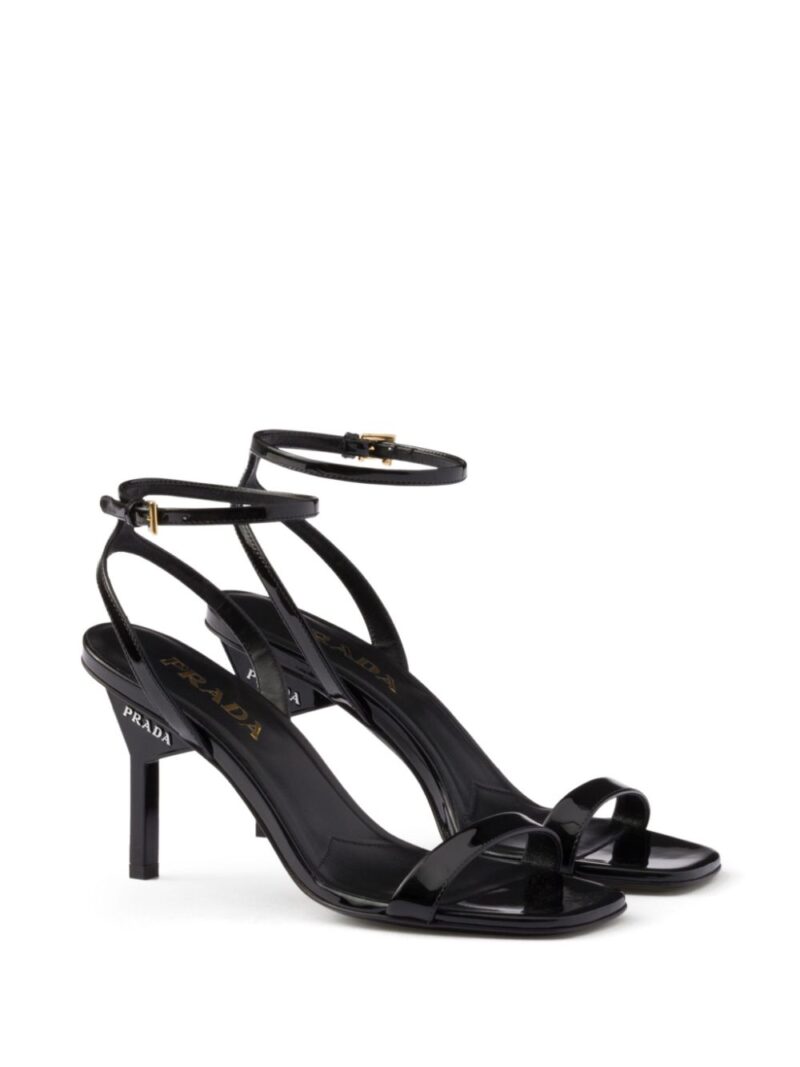 prada  85mm patent-leather sandals