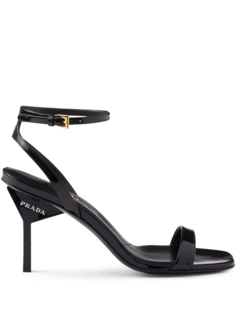 prada  85mm patent-leather sandals
