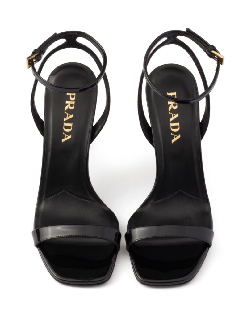 prada  85mm patent-leather sandals