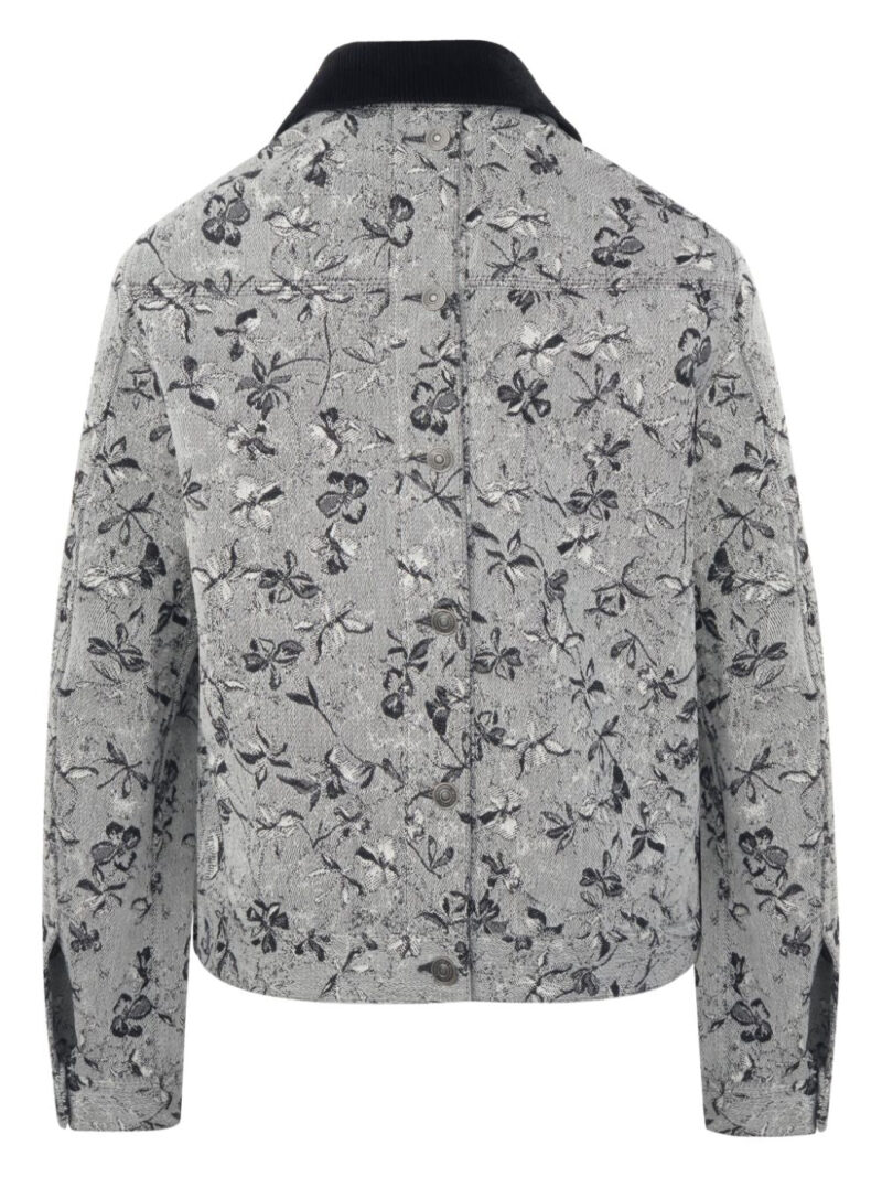 Ports 1961 floral-print denim jacquard jacket