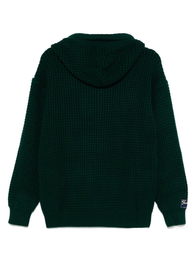 Family First fisherman's-knit hoodie