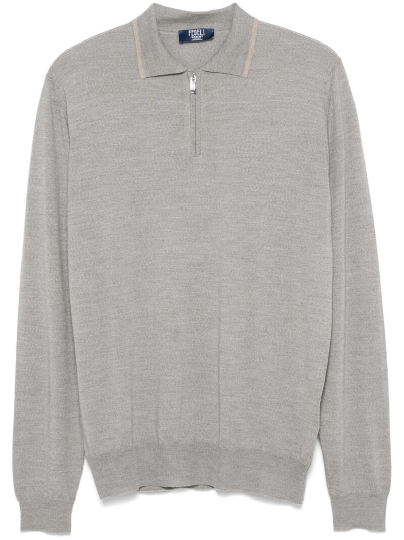 Fedeli  fine-knit polo shirt