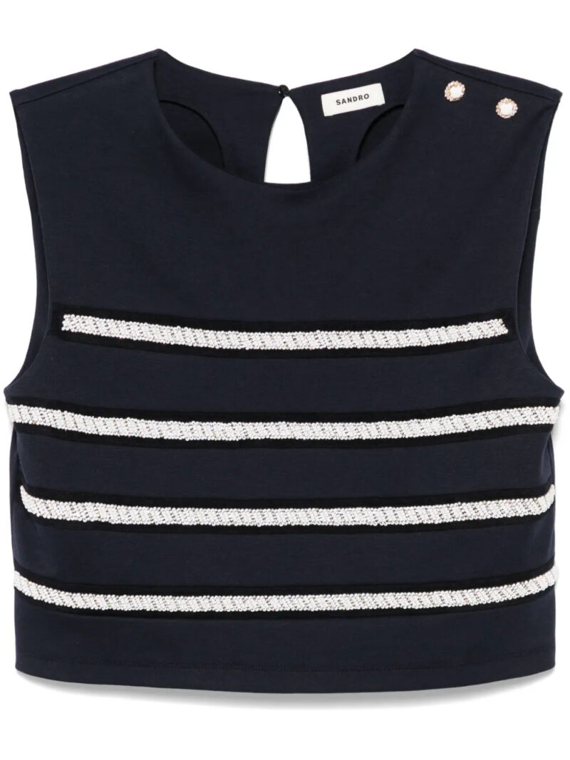 SANDRO  bead-embellished vest