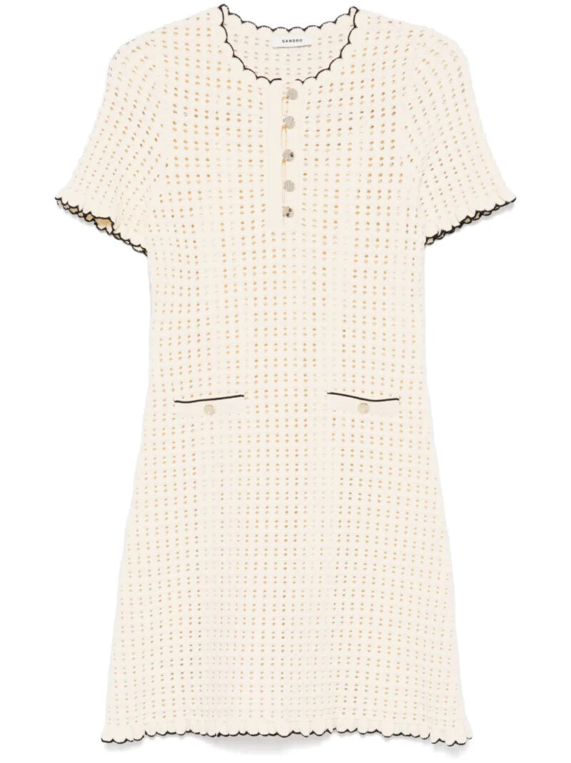 SANDRO  open knit mini dress