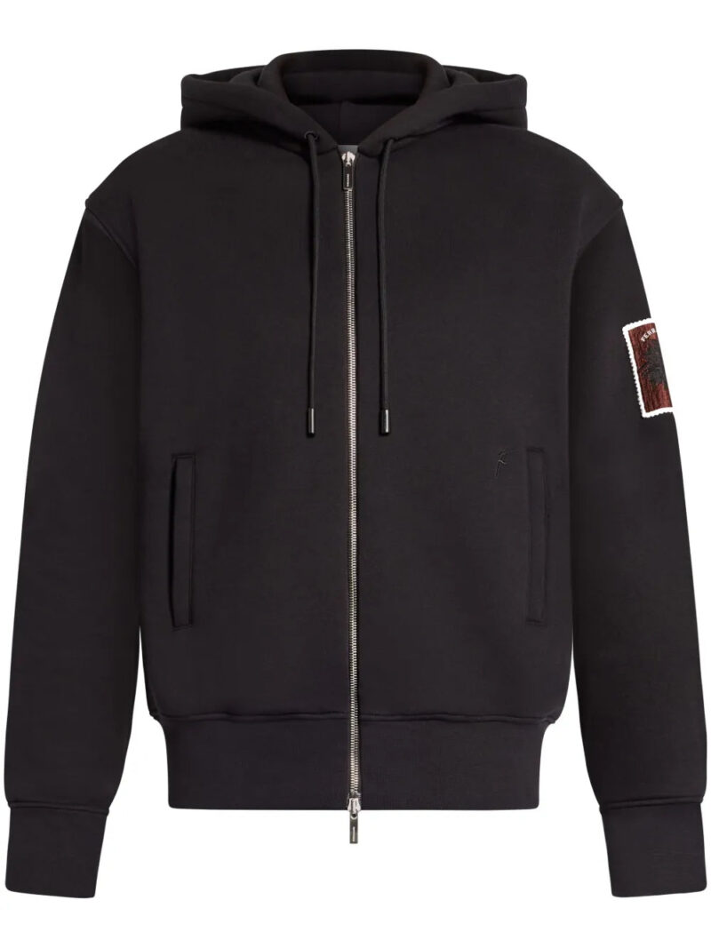 Ferragamo  logo-patch zipped hoodie