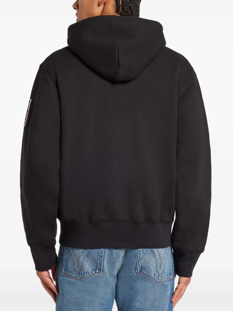 Ferragamo logo-patch zipped hoodie