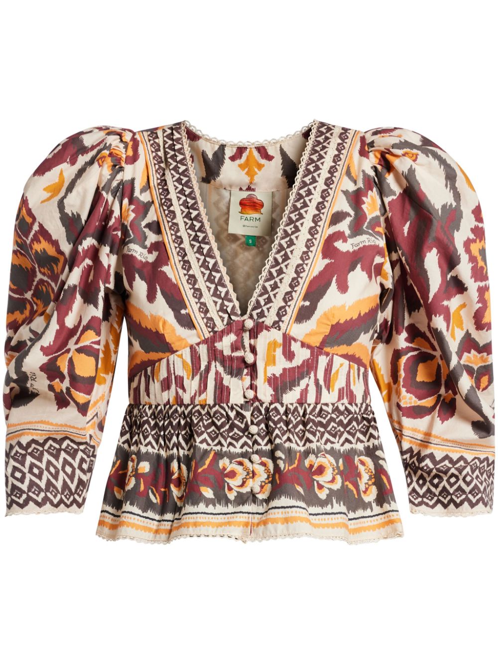FARM Rio puff sleeves top