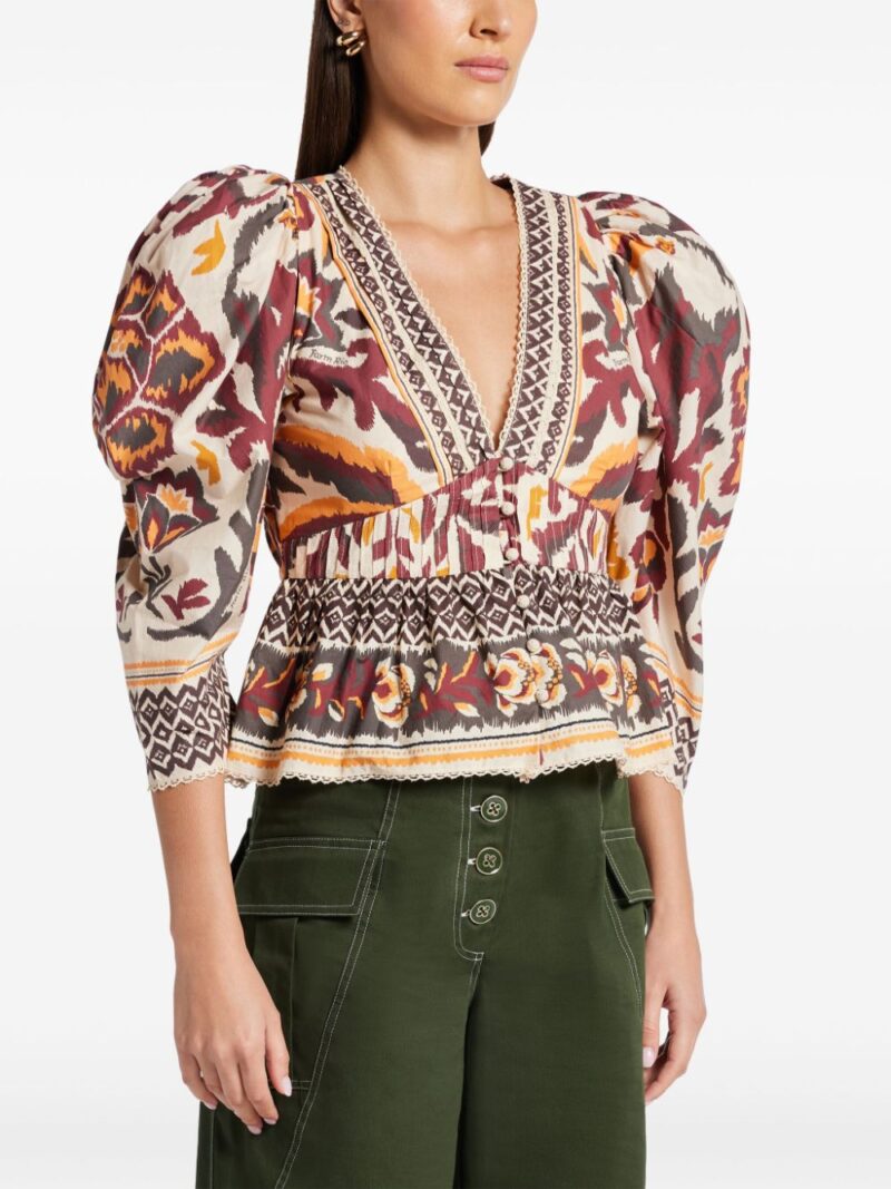 FARM Rio puff sleeves top