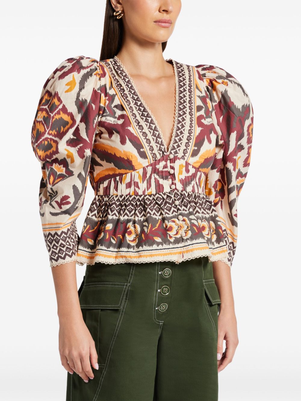 FARM Rio puff sleeves top - Image 3