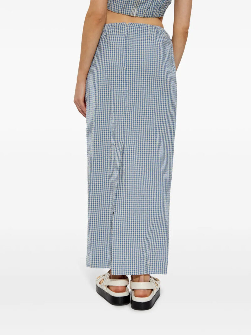 Posse  gingham maxi skirt