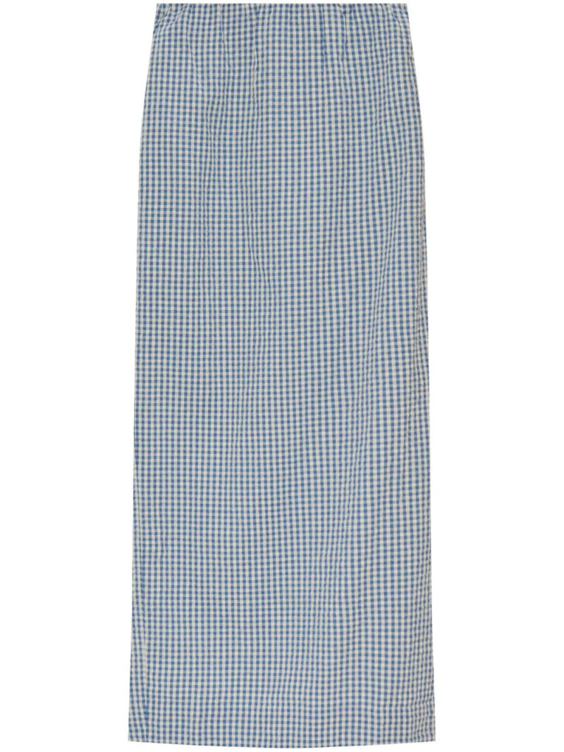Posse  gingham maxi skirt