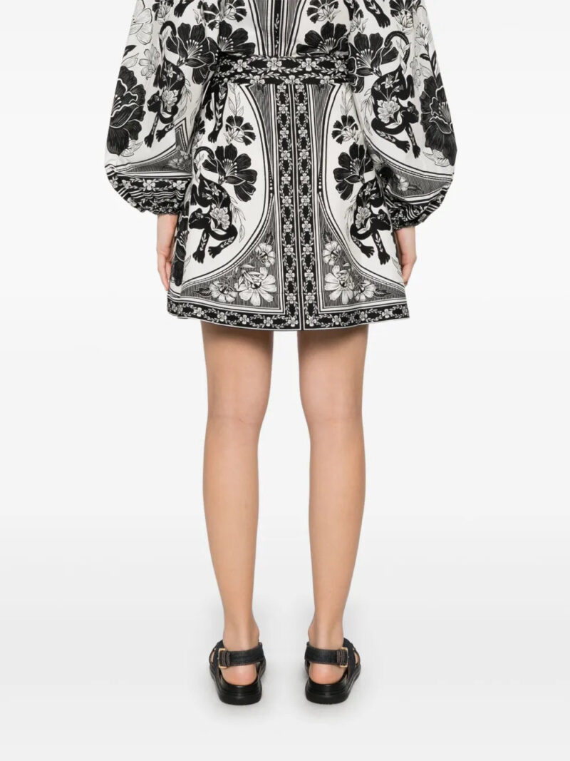 FARM Rio Flower Leopard mini skirt
