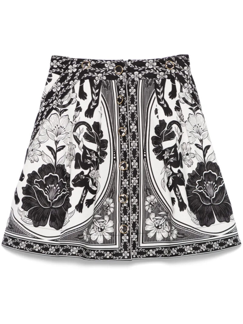 FARM Rio  Flower Leopard mini skirt