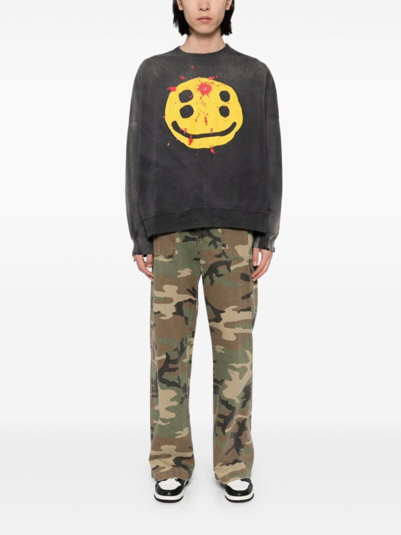 SAINT MXXXXXX  x Cactus Plant Flea Market smile sweatshirt