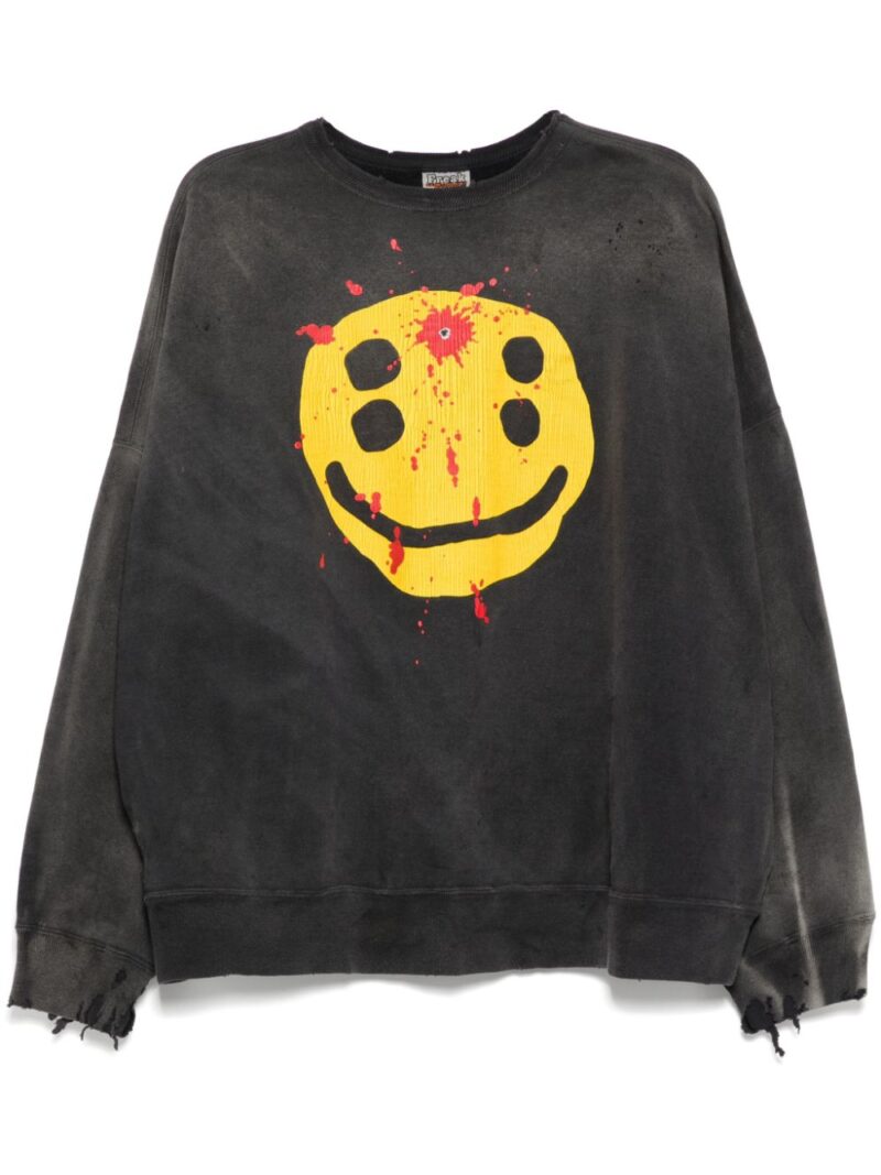 SAINT MXXXXXX  x Cactus Plant Flea Market smile sweatshirt