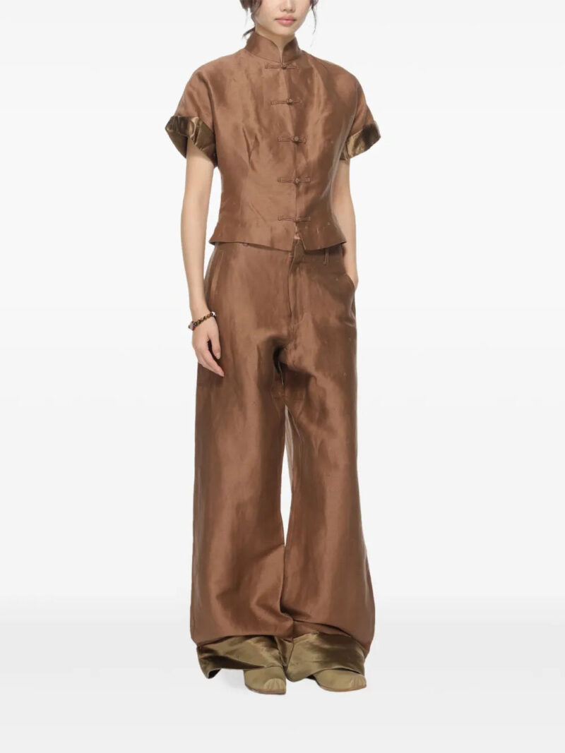 SAMUEL GUÌ YANG  stand-up collar blouse