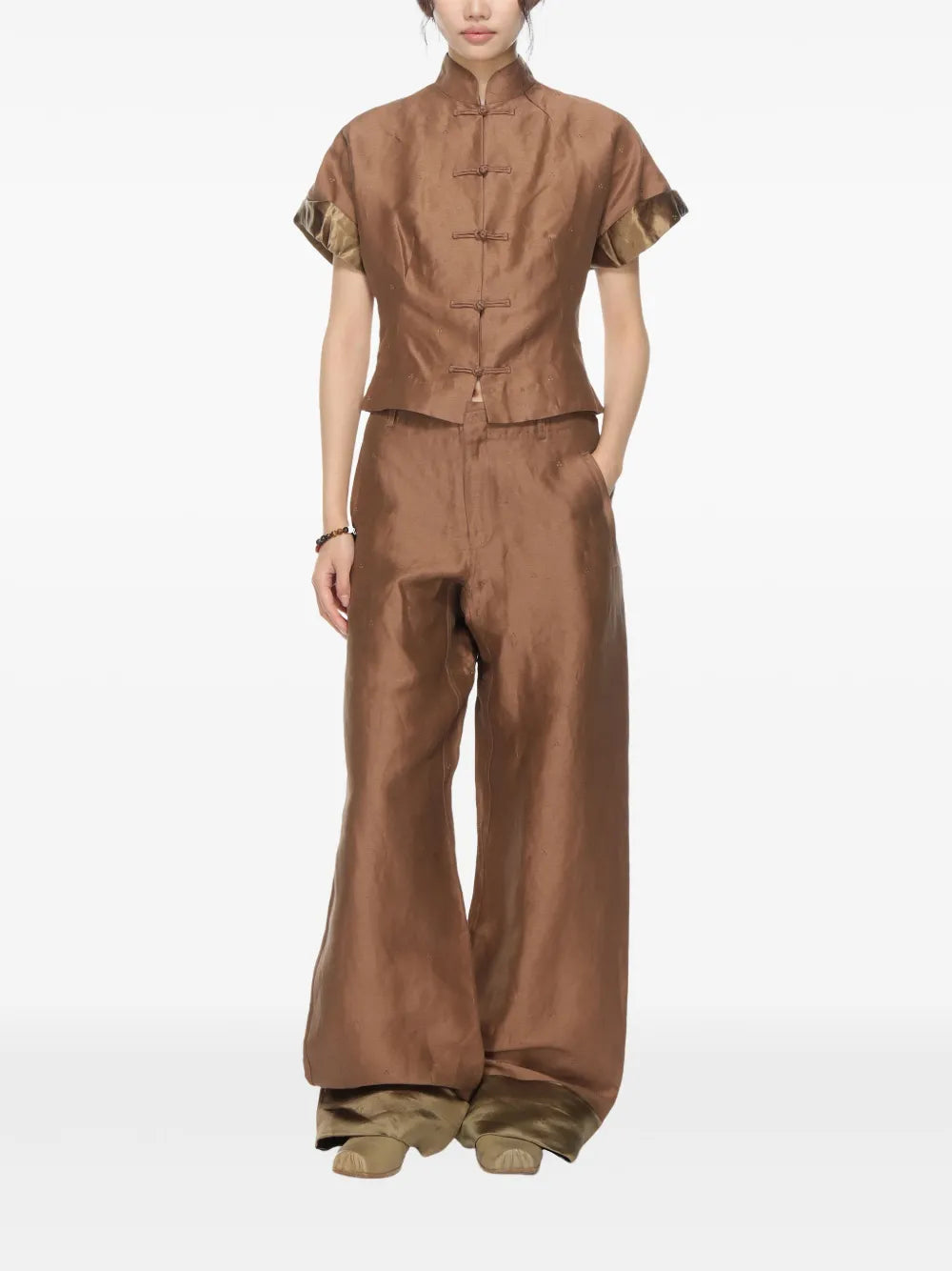SAMUEL GUÌ YANG stand-up collar blouse - Image 2