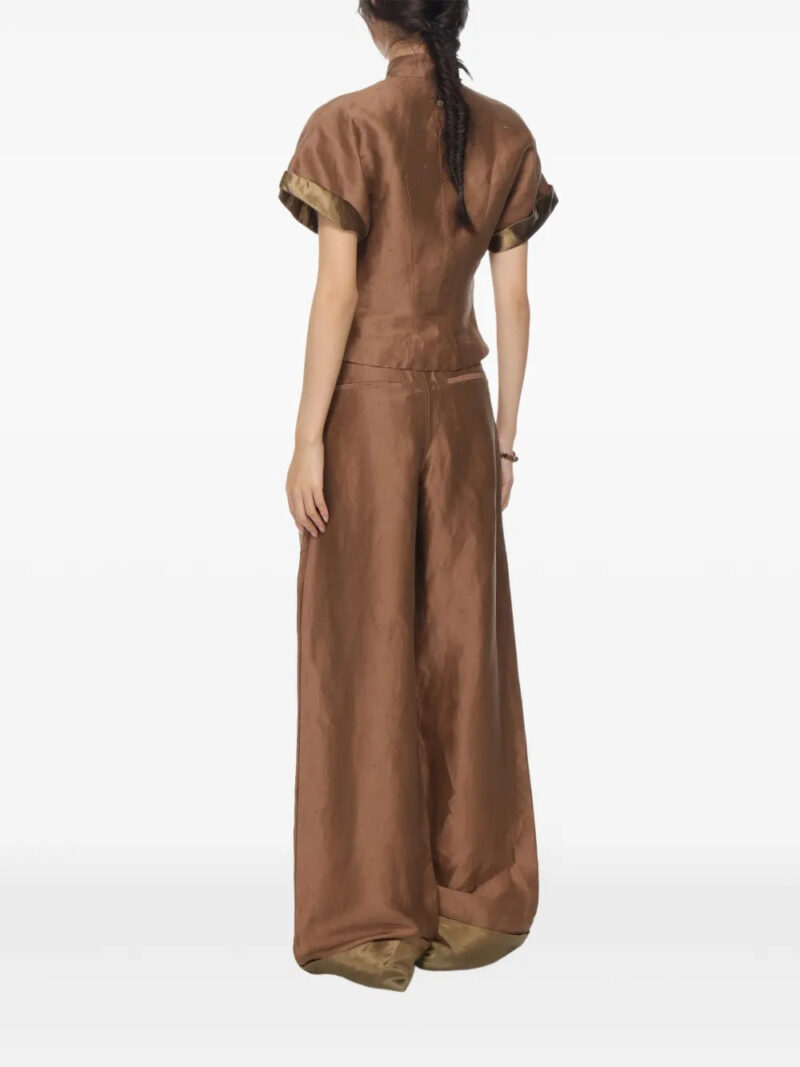 SAMUEL GUÌ YANG  stand-up collar blouse