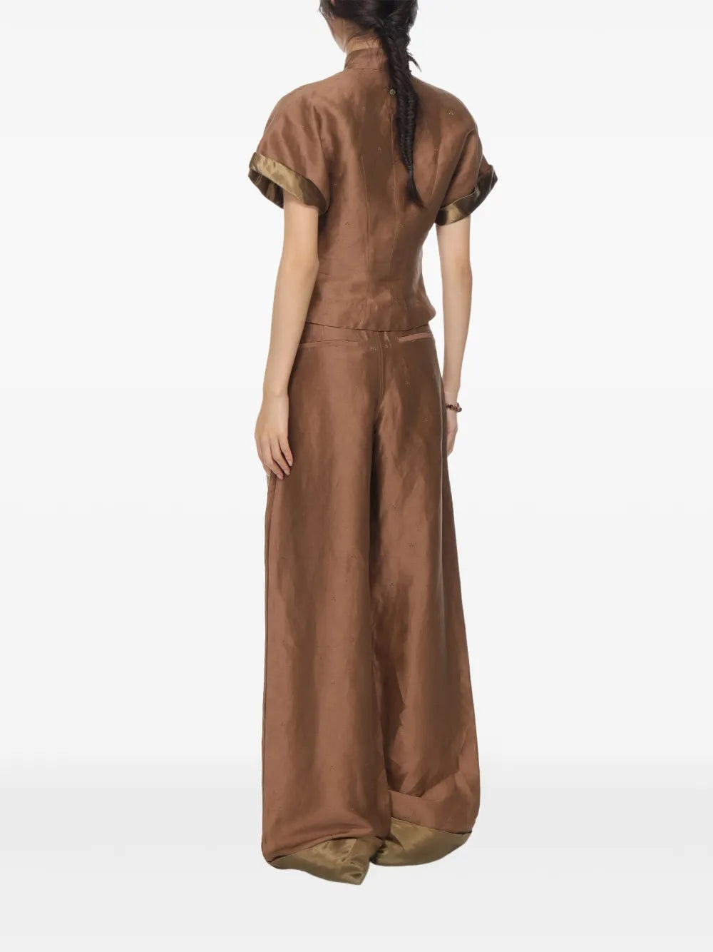 SAMUEL GUÌ YANG stand-up collar blouse - Image 4