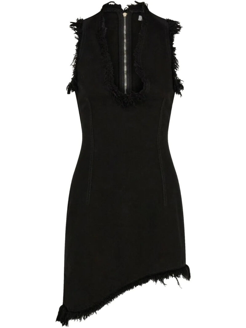 Ferragamo  frayed-brim mini dress