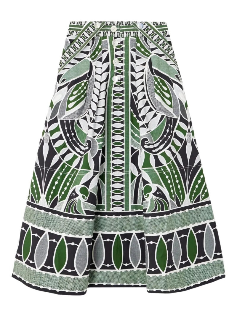 FARM Rio  floral-print midi skirt