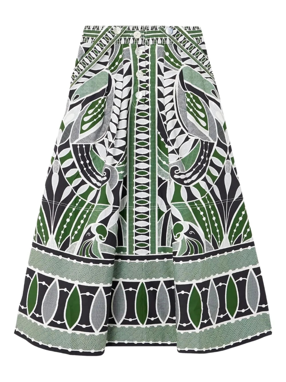 FARM Rio floral-print midi skirt
