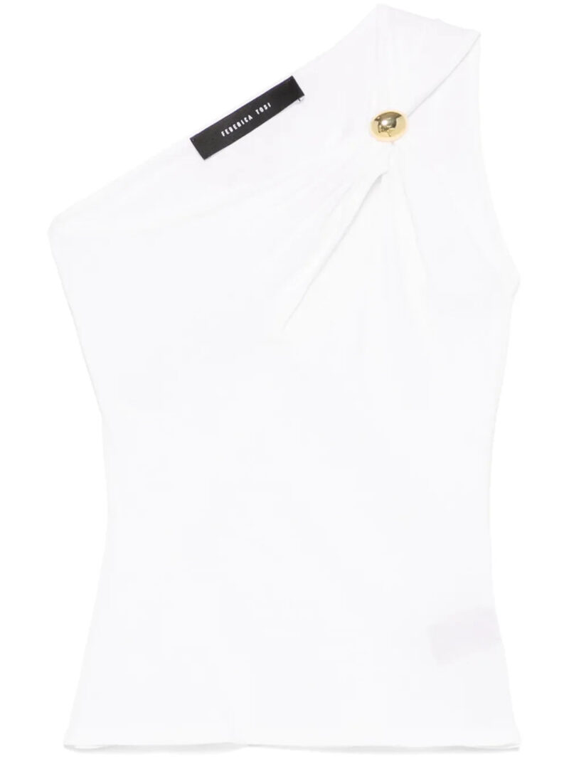 Federica Tosi  jewel-detail one-shoulder top
