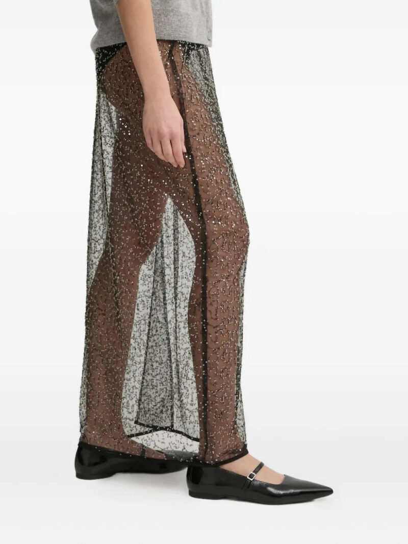 SAMSOE SAMSOE  beaded mesh skirt