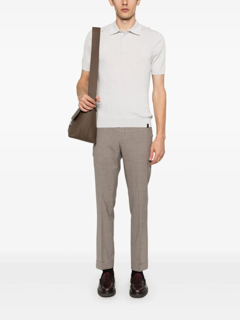 Fay  cable-knit polo shirt