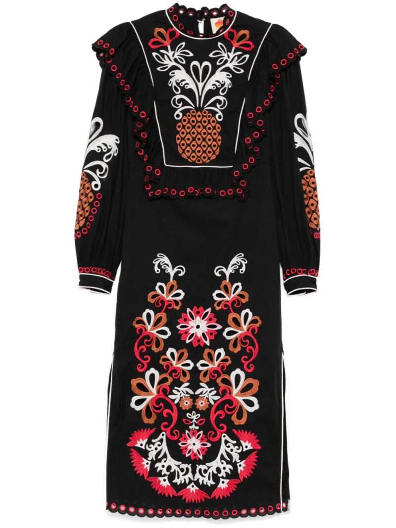 FARM Rio  Cashew Mandala Richilieu maxi dress