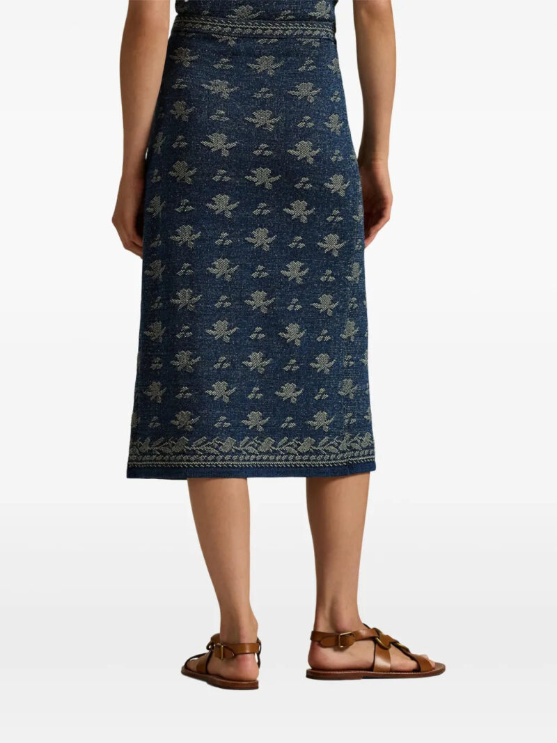 Polo Ralph Lauren floral knitted midi skirt