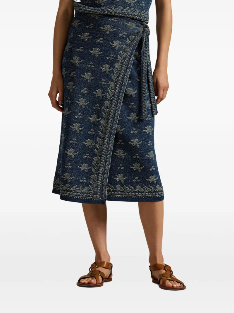 Polo Ralph Lauren floral knitted midi skirt