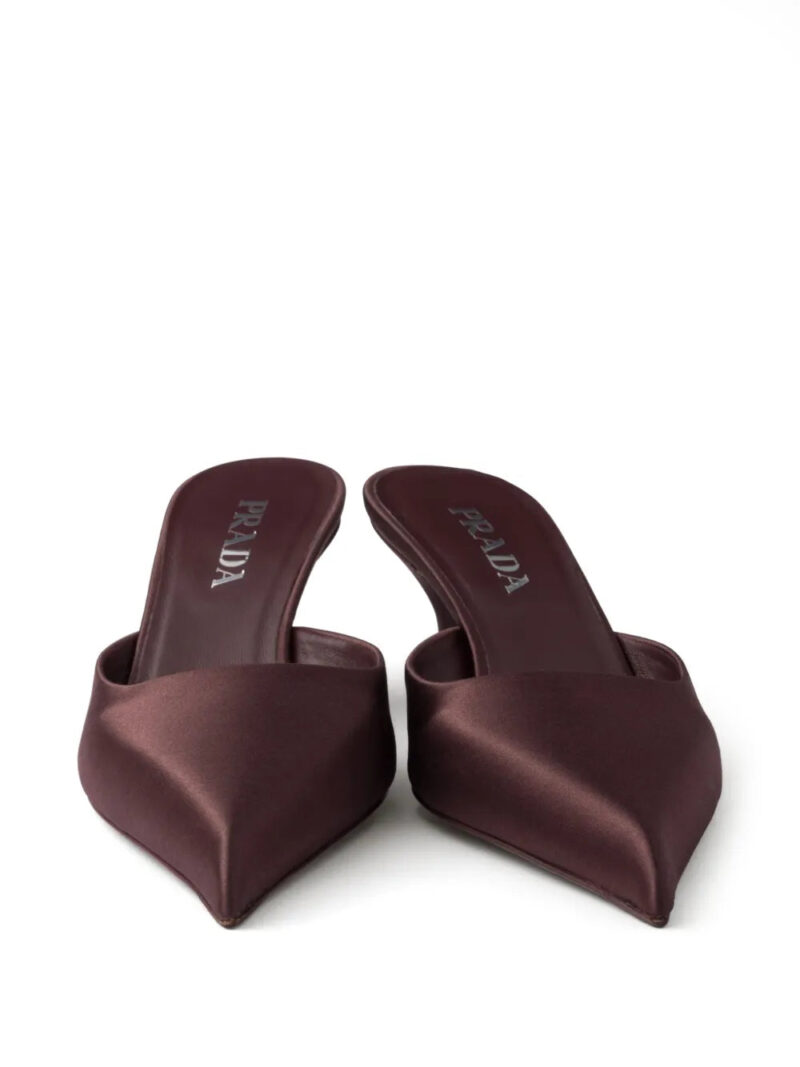 Prada 55mm satin mules